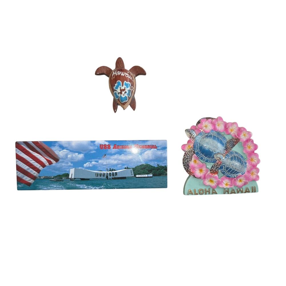 Lot of Hawaii Refrigerator Magnets Souvenir Turtle